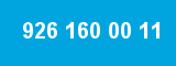 926 160 00 11 926 160 00 11